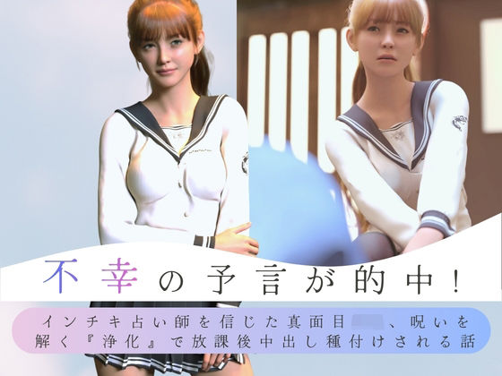 不幸の予言が的中！ インチキ占い師を信じた真面目JK、呪いを解く『浄化』で放課後中出し種付けされる話  エロ画像744601