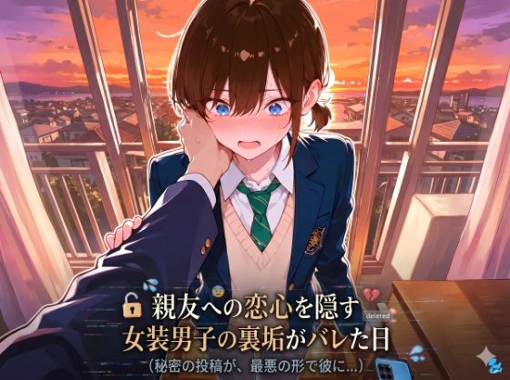 親友への恋心を隠す女装男子の裏垢がバレた日  エロ画像759005