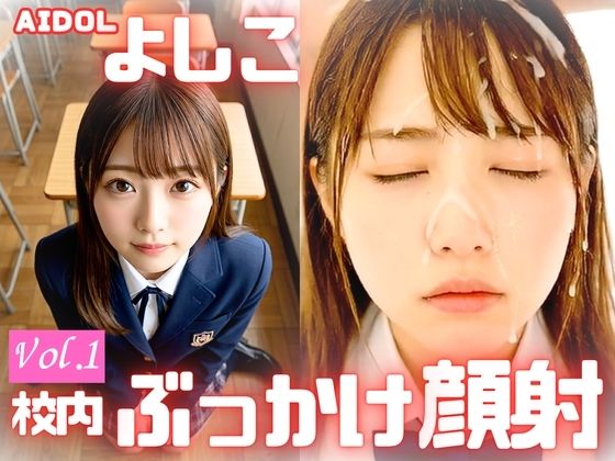 AIDOLよしこ ぶっかけシリーズvol.1 校内の色んな場所で18才のよしこに顔射4連発！  エロ画像763782