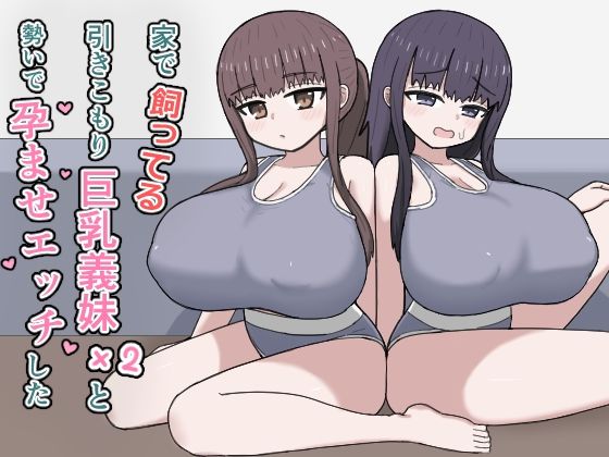 家で飼ってる引きこもり巨乳義妹×2と勢いで孕ませエッチした  エロ画像764771