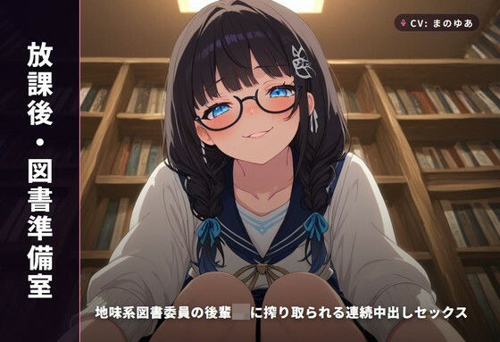 【放課後・図書準備室】地味系図書委員の後輩JKに搾り取られる連続中出しセックス（全97分）  エロ画像766517