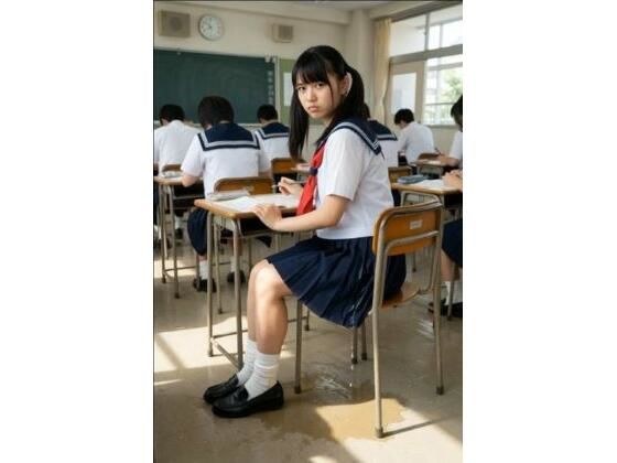 セーラー服の女の子が授業中におもらし  エロ画像766856