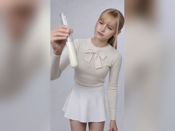 【AI生成作品part3.4】 ザーメンを観察し試飲する白人女子大生アンナちゃんとフリーおっぱい美女  エロ画像768937