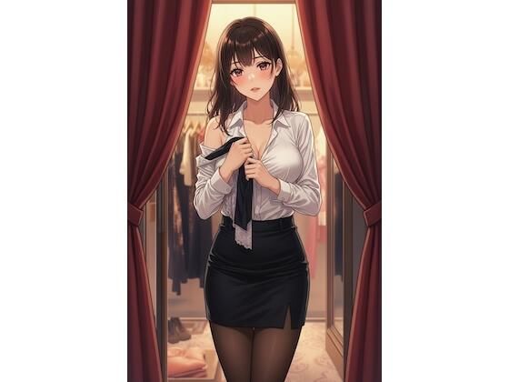 秘密の更衣室。高級ランジェリーの試着室で、完璧な先輩OL・結衣さんがすべてを脱ぎ去るまで。  エロ画像770749