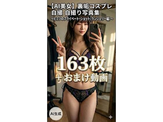 【AI美女】裏垢コスプレ自撮り写真集 〜ヒミツのプライベート・ショット（ランジェリー編）〜 163枚＋おまけ動画  エロ画像771887