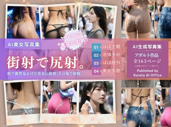 街射で尻射。 街で偶然見かけた美女に欲情、 その場で射精。  エロ画像776867