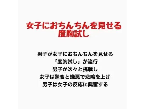 女子におちんちんを見せる度胸試し  エロ画像777603