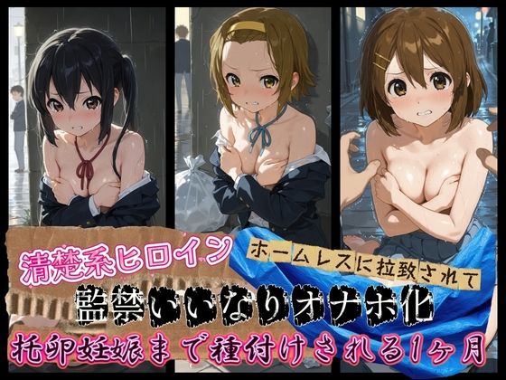 清楚系ヒロインがホームレスに拉致されて監禁いいなりオナホ化 け〇おん！2  エロ画像785298