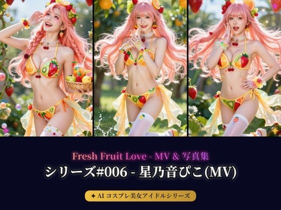 【AIコスプレ美女アイドル ＃006 MV ＆ 写真集】ー星乃音ぴこ  ー  Fresh Fruit Love  エロ画像790509