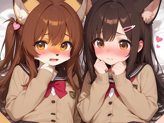 【AI・100枚】獣ヶ盛女学院の生徒たち1，2，3【計100枚】【ケモノ獣耳女学院ぱんつ】  エロ画像791390