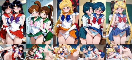セーラー戦士が悪の美少女戦士にふたなり乱暴される（おまけCG付き）  エロ画像794083