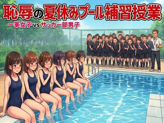 恥辱の夏休みプール補習授業。一軍女子vsサッカー部男子  エロ画像795448