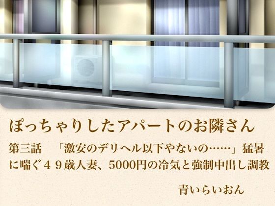 【官能小説】ぽっちゃりしたアパートのお隣さん  第三話  「激安のデリヘル以下やないの……」猛暑に喘ぐ49歳人妻、5000円の冷気と強●中出し調教  エロ画像795959
