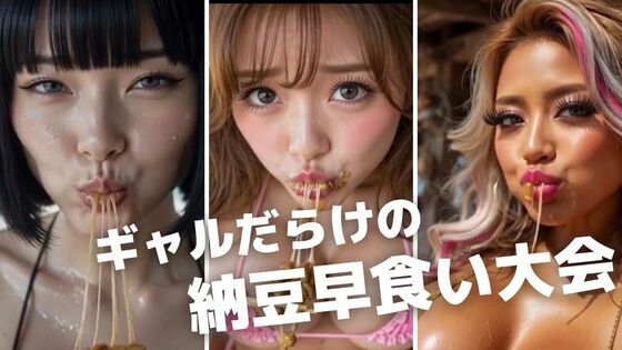 ギャルだらけの納豆早食い大会〜ネバネバ糸引き口元鑑賞＆シャワー室盗撮おまけ付き〜  エロ画像796507