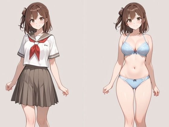 セーラー服のあの子は、下着姿が一番かわいい。  エロ画像800695