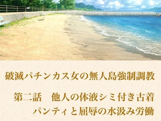 破滅パチンカス女の無人島強●調教 第二話  他人の体液シミ付き古着パンティと、屈辱の水汲み労働  エロ画像802073