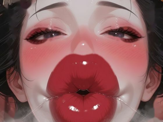 【花魁と湯女】肉厚唇とブチュキスマークの誘惑  エロ画像803634