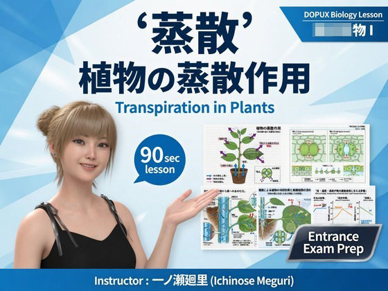 【▲20】一ノ瀬廻里 大学に進学し強豪予備校『DOPUX（ドピュックス』で生物I，IIを教える名物講師に！（Vol.027:蒸散）  エロ画像803882