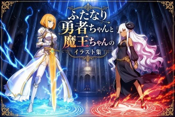 ふたなり勇者ちゃんと魔王ちゃんのイラスト集  エロ画像810759