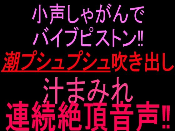 小声しゃがんでバイブピストン！！潮プシュプシュ吹き出し、汁まみれ連続絶頂音声！！  エロ画像817058