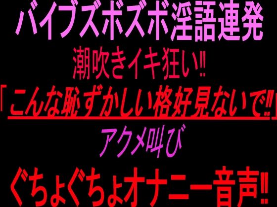 バイブズボズボ淫語連発潮吹きイキ狂い！！「こんな恥ずかしい格好見ないで！！」アクメ叫びぐちょぐちょオナニー音声！！  エロ画像823483