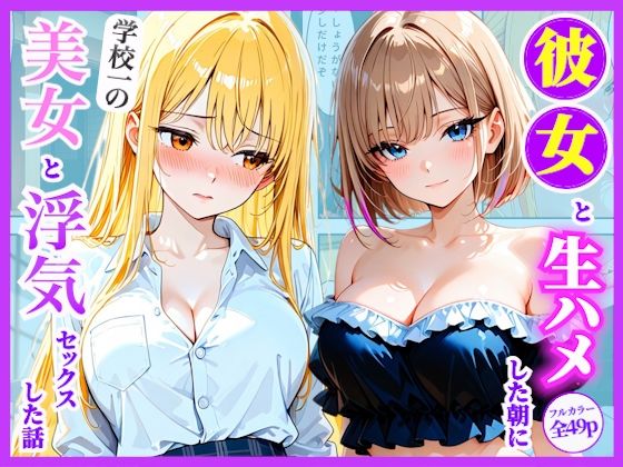 朝からギャル彼女と生ハメした後に放課後学校一の美女と浮気セックスした話  エロ画像824630