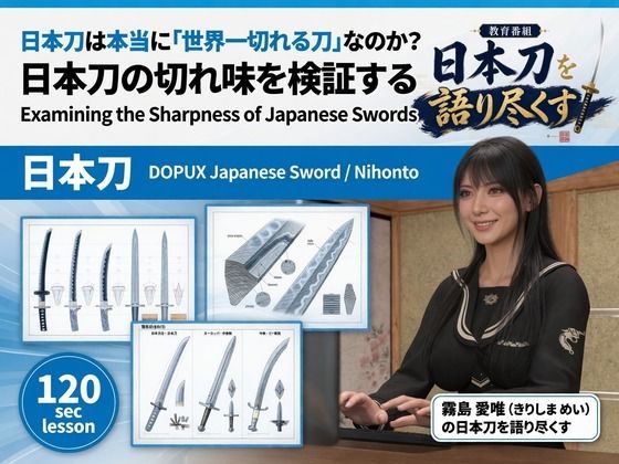 パンチラガチャ★霧島 愛唯（きりしま めい）『日本刀を語り尽くす』第1章-まず「日本刀とは何か」を知る（006-日本刀は本当に「世界一切れる刀」なのか？）  エロ画像826992